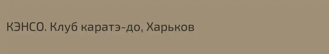 КЭНСО. Клуб каратэ-до, Харьков